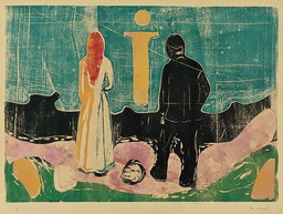 Edvard Munch. Two Human Beings (The Lonely Ones). 1899