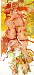 Oil and charcoal on wood
 80 x 36" (203.2 x 91.4 cm)
 Hirshhorn Museum and Sculpture Garden, Smithsonian Institution, Washington.
  Gift of Joseph H. Hirshhorn, 1966
 © 2011 The Willem de Kooning Foundation / Artists Rights Society (ARS), New York