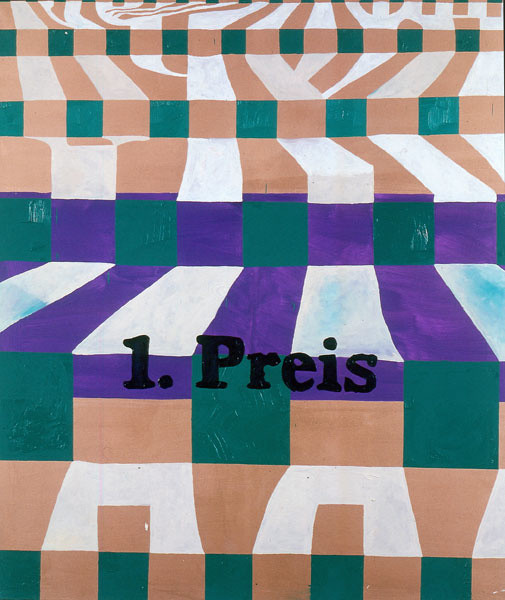 Martin Kippenberger. _1st Prize (1. Preis),_ 1987. Oil and acrylic on canvas, 70 7/8 x 59 1/16 in. Private collection, New York. © Estate Martin Kippenberger, Galerie Gisela Capitain, Cologne