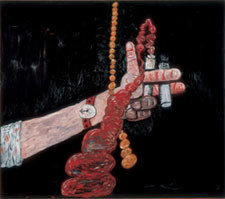 Philip Guston. Talking. 1979. Oil on canvas, 68 1/8" x 6' 6 1/4" (173 x 198.8 cm). The Museum of Modern Art. Fractional and promised gift of Edward R. Broida. © 2006