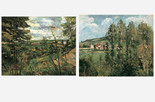 Paul Cézanne. Oise Valley. c. 1880 Camille Pissarro. Gisors, New Quarter. 1885