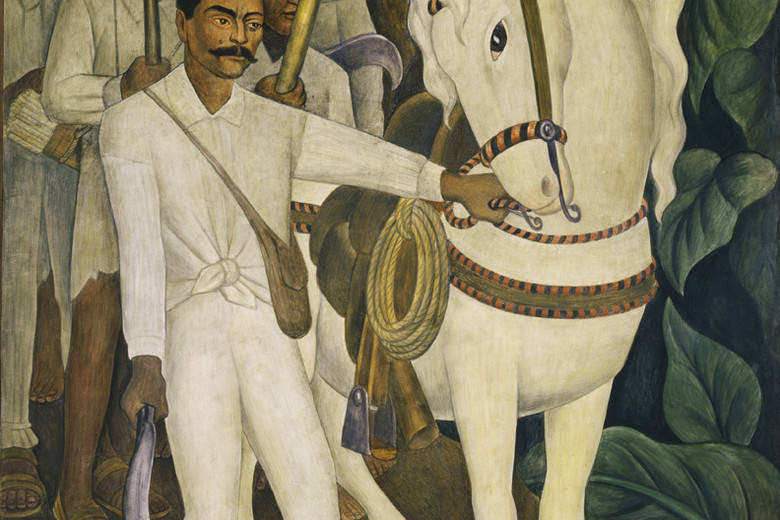 Diego Rivera. Agrarian Leader Zapata. 1931. Fresco, 7' 9 3/4" x 6' 2" (238.1 x 188 cm). The Museum of Modern Art. Abby Aldrich Rockefeller Fund