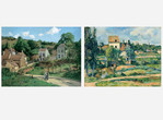 Camille Pisarro. L'Hermitage at Pontoise. c. 1867 Paul Cézanne. Mill on the Couleuvre near Pontoise. c. 1881
