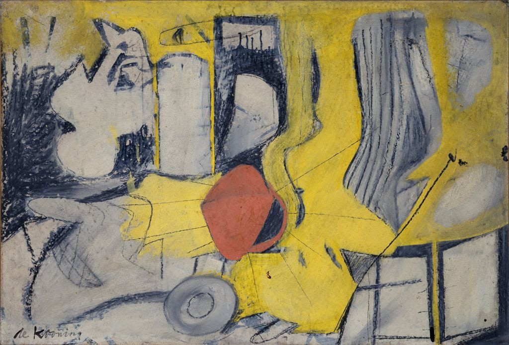 Oil and charcoal on paper mounted on fiberboard  
 24 3/8 x 36 3/16" (61.9 x 91.9 cm)  
 Hirshhorn Museum and Sculpture Garden, Smithsonian Insitution, Washington D.C  
 Gift of Joseph H. Hirschhorn  
 © 2011 The Willem de Kooning Foundation / Artists Rights Society (ARS), New York