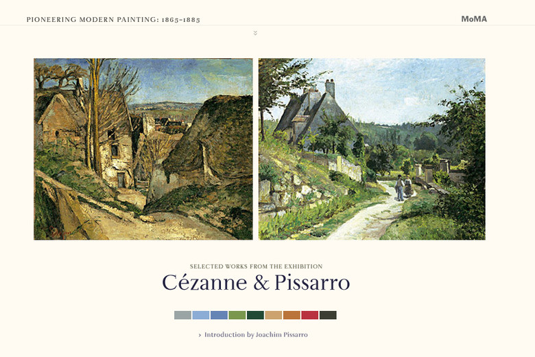 Interactives: Screenshot from Cézanne Pissaro 1865–1885, 2005