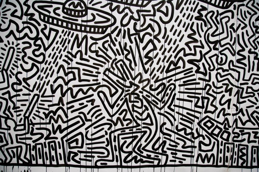 Keith Haring. _Untitled_ (detail). 1982. Ink on two sheets of paper, Sheet: 72 x 671 1/2" (182.9 x 1705.6cm) Part (panel a): 72 x 360 3/4" (182.9 x 916.3 cm) Part (panel b): 72 x 310 1/4" (182.9 x 788 cm). Gift of the Estate of Keith Haring, Inc. © 2011 The Keith Haring Foundation