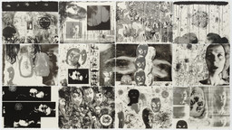 Lithograph with aluminum-leaf additions on twelve sheets of handmade Japanese paper
 Composition and sheet: each 22 3/4 x 30 5/8" (57.8 x 77.8 cm); installation dimensions variable
 Publisher and Printer: Universal Limited Art Editions, West Islip, New York.
 Edition: 51
 The Museum of Modern Art, New York. Gift of Emily Fisher Landau,1991
 ©Kiki Smith