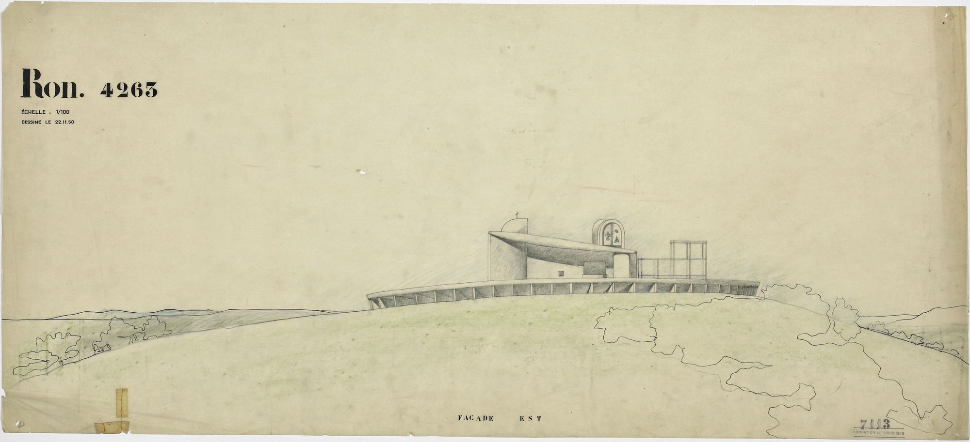 Le Corbusier (Charles-Édouard Jeanneret). Chapelle Notre-Dame du Haut, Ronchamp. 1950–55.