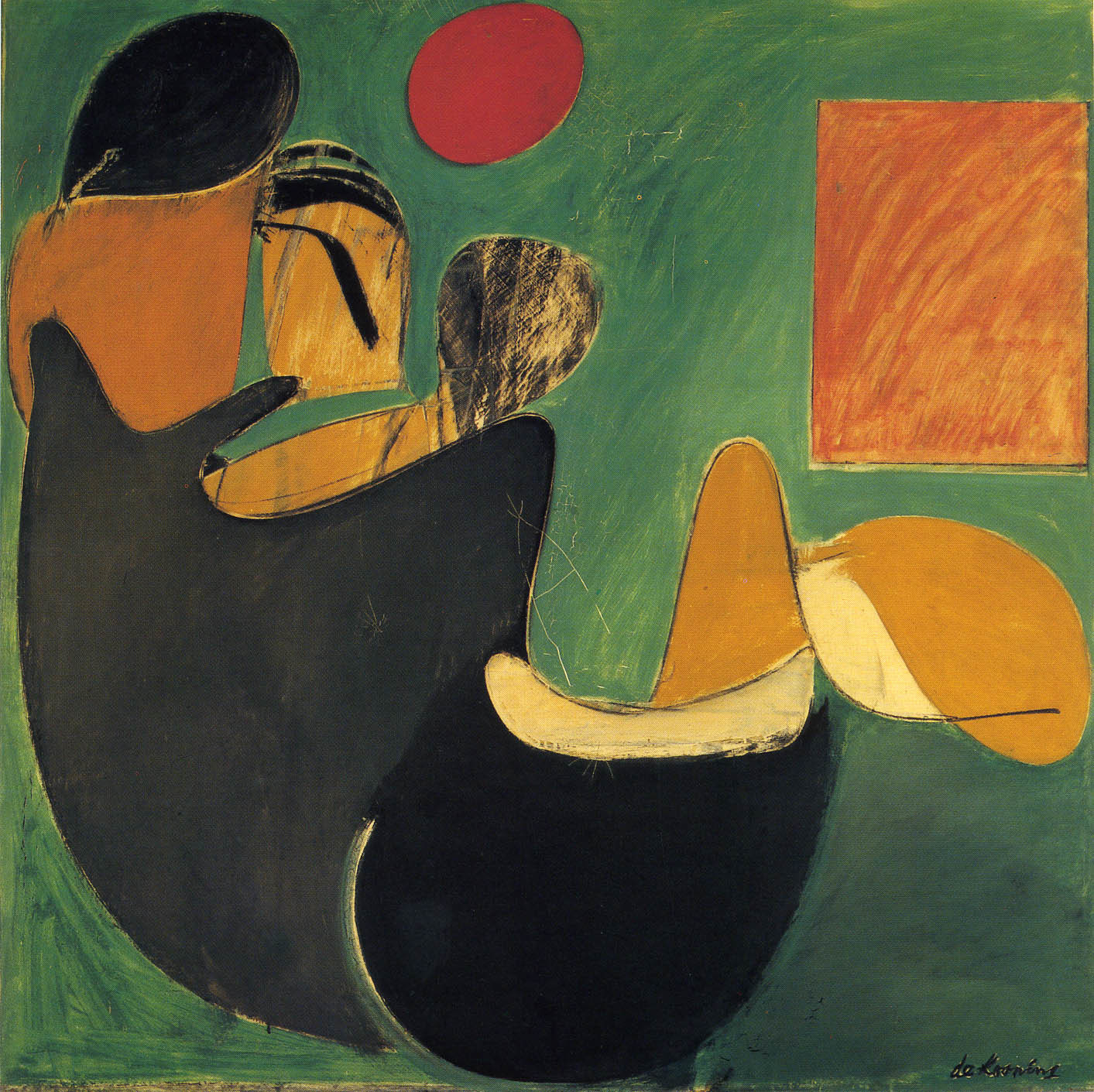 Oil on fiberboard  
 48 x 48" (121.9 x 121.9 cm)  
 Smithsonian American Art Museum, Washington D.C  
 Gift from the Vincent Melzac Collection   
 © 2011 The Willem de Kooning Foundation / Artists Rights Society (ARS), New York