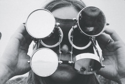 Lygia Clark (Brazilian, 1920–1988). Óculos (Goggles). 1968. Industrial rubber, metal, and glass, 11 7/16 x 7 1/16 x 2 15/16" (29 x 18 x 7.5 cm). © 2014 Eduardo Clark.