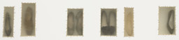 Doris Salcedo, Atrabilious, 1992-93. Wall installation with plywood, shoes, animal fiber, thread, and sheepskin, six niches, Overall 30 x 70 1/4 x 5 1/8" (76.2 x 178.4 x 13 cm). Gift of Marie-Josée and Henry R. Kravis. © 2012 Doris Salcedo .