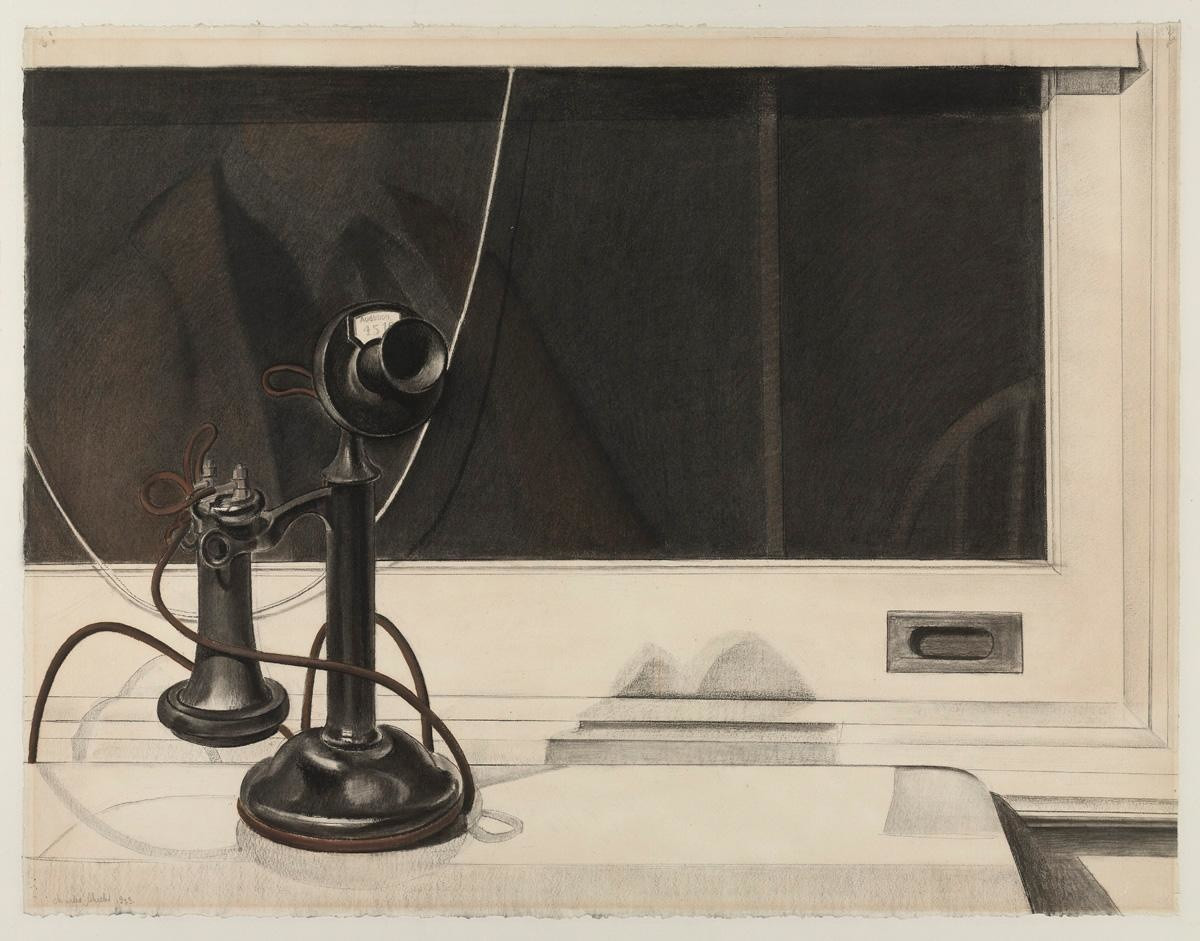Charles Sheeler (American, 1883–1965)
Self-Portrait
1923
Conté crayon, gouache, and pencil on paper
19 3/4 x 25 5/8" (50.1 X 65.2 cm)
Gift of Abby Aldrich Rockefeller