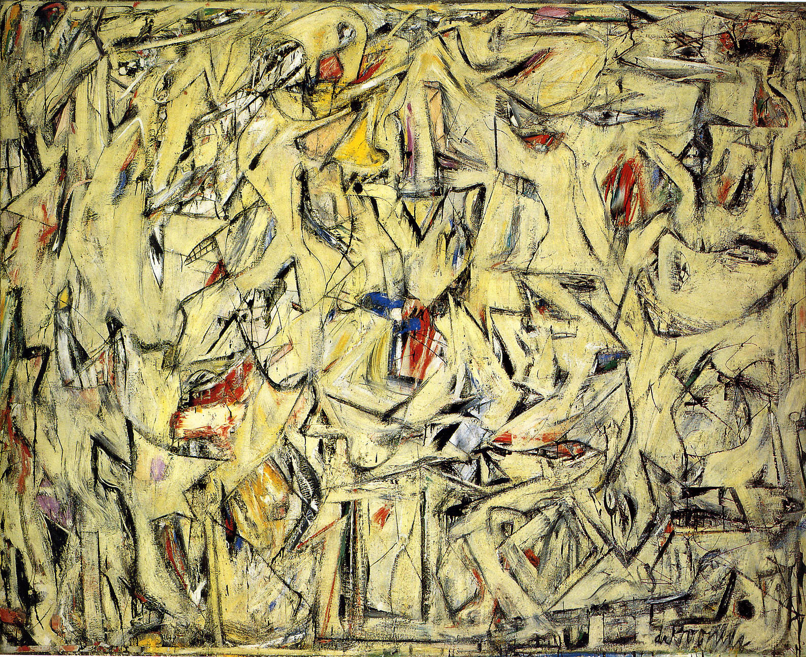 Oil on canvas  
81 x 100" (205.7 x 254 cm)  
The Art Institute of Chicago  
Mr. and Mrs. Frank G. Logan Purchase Prize Fund, Gift of Edgar J. Kaurfmann, Jr. and Mr and Mrs. Noah Goldowsky Jr.   
© 2011 The Willem de Kooning Foundation / Artists Rights Society (ARS), New York