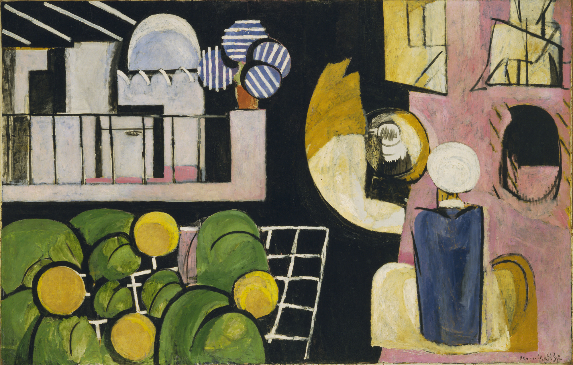 Oil on canvas. 71 3/8" x 9' 2" (181.3 x 279.4 cm)  
The Museum of Modern Art, New York, Gift of Mr. and Mrs. Samuel A. Marx  
© 2010 Succession H. Matisse/Artists Rights Society (ARS), New York.