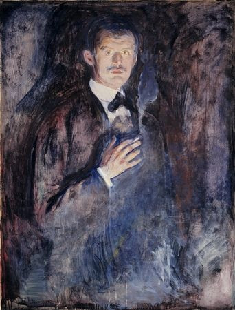 edvard munch cigarette Edvard Munch. Self-Portrait with Cigarette. 1895