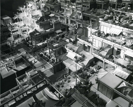  Metastadt-Planungsgesellschaft, Richard J. Dietrich and Bernd Steigerwald. Metacity Building System (Metastadt-Bausystem). 1965–72 (realized); 1969 (model).