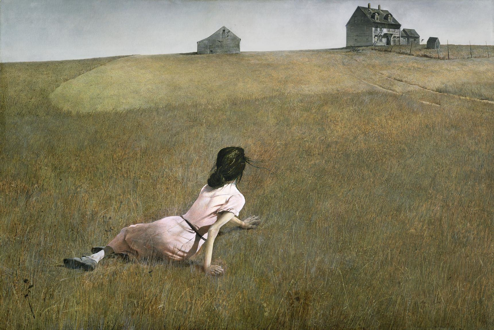 Andrew Wyeth (American, 1917–2009). _Christina's World._ 1948. Tempera on panel, 32 1/4 x 47 3/4" (81.9 x 121.3 cm). The Museum of Modern Art, New York. Purchase