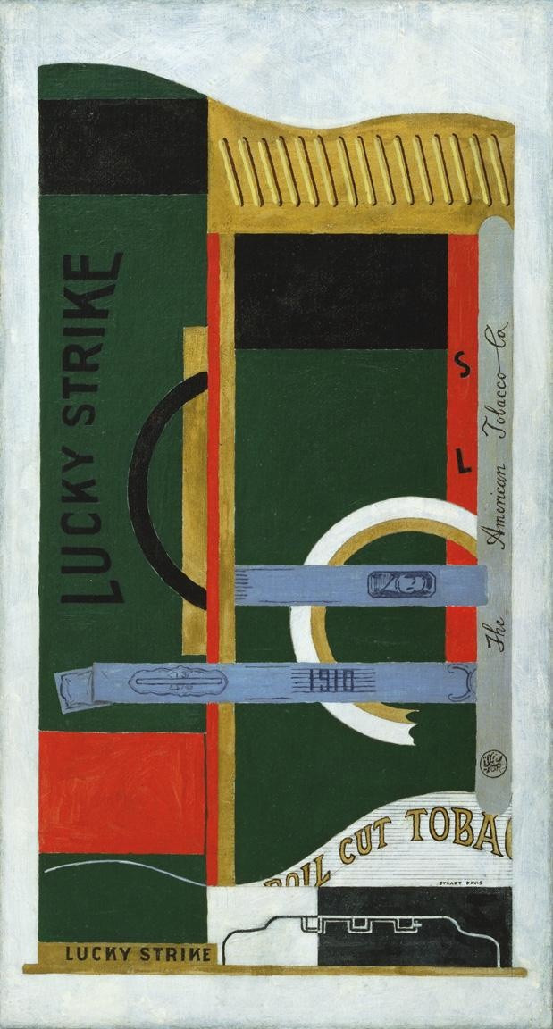 Stuart Davis (American, 1892–1964)
Lucky Strike
1921
Oil on canvas
33 1/4 x 18" (84.5 x 45.7 cm)
Gift of The American Tobacco Company, Inc.