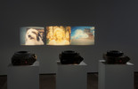 Robert Heinecken. Installation view of Surrealism on TV. 1986. Two hundred sixteen color 35 mm slides. Slide-show time variable. The Robert Heinecken Trust, Chicago; courtesy Cherry and Martin, Los Angeles. © 2014 The Robert Heinecken Trust