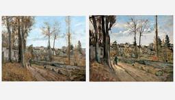 Camille Pisarro. Louveciennes. 1871
Paul Cézanne. Louveciennes. c. 1872