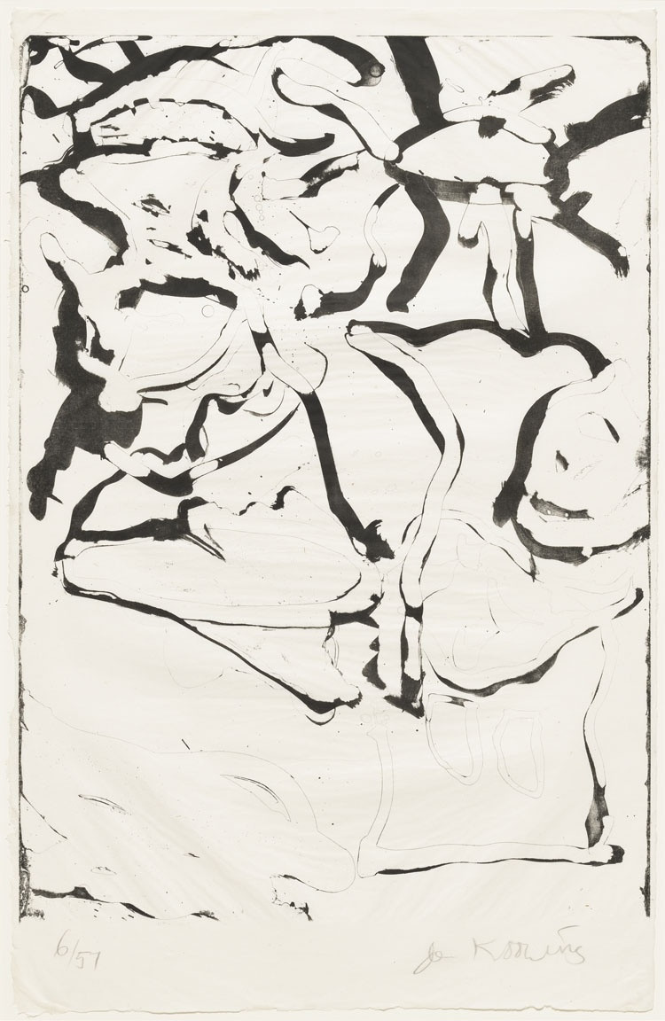 Lithograph  
 composition (irreg.): 50 3/4 x 36" (128.9 x 91.5 cm); sheet (irreg.): 57 1/2 x 37"  
 (146 x 94 cm)  
 The Museum of Modern Art, New York. Gift of Lee V. Eastman and John L.  
 © 2011 The Willem de Kooning Foundation / Artists Rights Society (ARS), New York