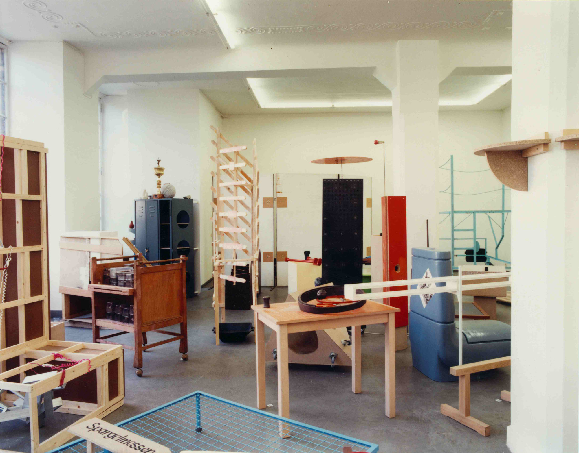 Martin Kippenberger. Installation view of the exhibition _Peter. The Russian Position (Peter. Die russische Stellung)_ at Galerie Max Hetzler, Cologne, 1987. © Estate Martin Kippenberger, Galerie Gisela Capitain, Cologne