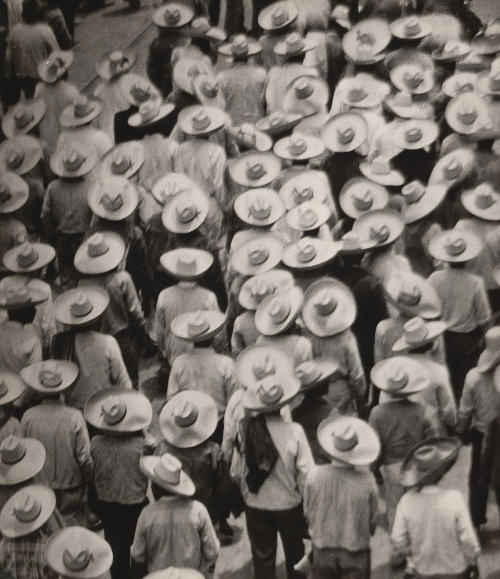 Tina Modotti. _Workers Parade._ 1926. Gelatin silver print, 8 7/16 x 7 5/16" (21.5 x 18.6 cm). The Museum of Modern Art, New York. Given anonymously