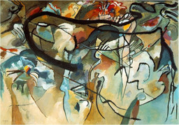 Vasily Kandinsky, Komposition V (Composition V), 1911
Oil on canvas Städtische Galerie im Lenbachhaus, Munich