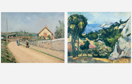 Camille Pisarro. Railway Crossing at Le Patis, near Pontoise. 1873-74
Paul Cézanne. L'Estaque. 1879-83