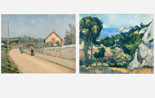 Camille Pisarro. Railway Crossing at Le Patis, near Pontoise. 1873-74
Paul Cézanne. L'Estaque. 1879-83