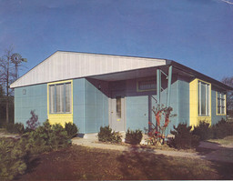 Carl G. Strandlund for the Lustron Corporation, Inc.. Westchester Two-Bedroom Model House. 1948–50 (realized); 2008 (partial reconstruction).