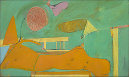 Oil on composition board
 31 1/4 x 52 1/2" (79.4 x 133.4cm)
 Private Collection
 The Willem de Kooning Foundation/Artists Rights Society (ARS), New York