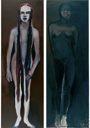 Marlene Dumas. Magdalena (Newman's Zip) and Magdalena (Manet's Queen). 1995