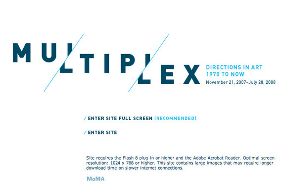 Interactives: Screenshot from Multiplex Directions in Art 1970 to Now, 2007