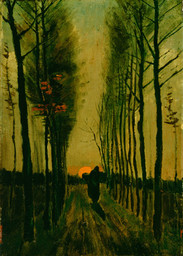 Vincent van Gogh. Lane of Poplars at Sunset. 1884
