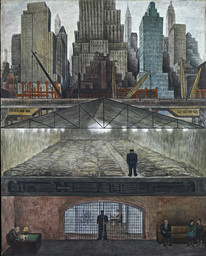 Diego Rivera. Frozen Assets. 1931–32. Fresco on reinforced cement in a galvanized-steel framework, 94 1/8 x 74 3/16 in (239 x 188.5 cm). Museo Dolores Olmedo, Xochimilco, Mexico. © 2011 Banco de México Diego Rivera & Frida Kahlo Museums Trust, México, D.F./Artists Rights Society (ARS), New York