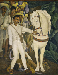 Diego Rivera. Agrarian Leader Zapata. 1931. Fresco, 7' 9 3/4" x 6' 2" (238.1 x 188 cm). The Museum of Modern Art. Abby Aldrich Rockefeller Fund
