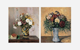 Camille Pisarro. Bouquet of Flowers with Chrysanthemums in a Chinese Vase. 1873
Paul Cézanne. Flowers in a Blue Vase. c. 1874