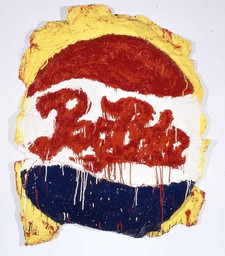 Pepsi-Cola Sign
Date: 1961
Medium: Muslin soaked in plaster over wire, painted with enamel
Dimensions: 60 x 48 x 7 1/2" (152.4 x 121.9 x 19.1 cm)
Credit Line: The Museum of Contemporary Art, Los Angeles
The Panza Collection