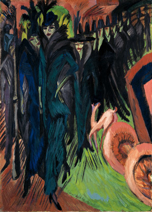 Ernst Ludwig Kirchner
Street Scene (Friedrichstrasse in Berlin) (Strassenszene [Friedrichstrasse in Berlin])
1914