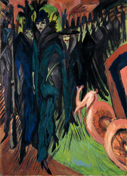 Ernst Ludwig Kirchner
Street Scene (Friedrichstrasse in Berlin) (Strassenszene [Friedrichstrasse in Berlin])
1914
