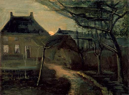 Vincent van Gogh. The Parsonage at Nuenen at Dusk, Seen from the Back. 1885