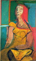 Oil and charcoal on fiberboard
 46 1/8 x 27 5/8" (117.2 x 70.2 cm)
 Hirshhorn Museum and Sculpture Garden, Smithsonian Institution, Washington D.C
 Gift from Joseph H. Hirshhorn Foundation, 1966 F
 © 2011 The Willem de Kooning Foundation / Artists Rights Society (ARS), New York