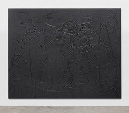 Rashid Johnson. Cosmic Slop "Black Orpheus". 2011. Black soap and wax, 8’ 10” × 10’ (243.8 × 304.8). Richard Chang. Courtesy the artist and Hauser & Wirth. Photo: Martin Parsekian