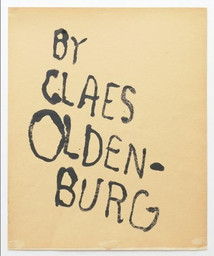 Claes Oldenburg poster