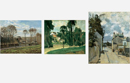 Camille Pisarro. Old Convent, Les Mathurins, Pontoise. 1873
Paul Cézanne. Road at Pontoise. 1875
Camille Pissarro. Rue de l'Hermitage, Pontoise. 1874