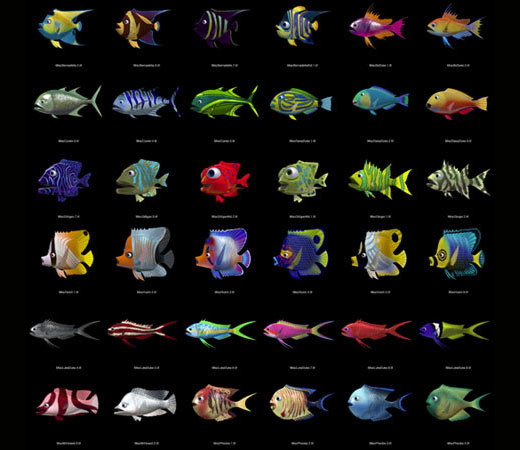 Miscellaneous fish (detail). Finding Nemo, 2003 MoMA
