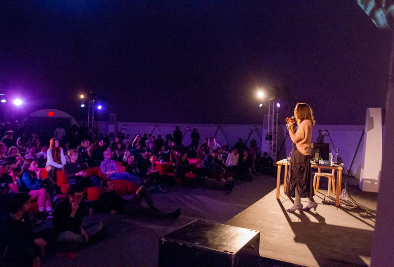 Between 0 and 1: Remixing Gender, Technology, and Music Part Two on February 19, 2017. Presented at MoMA PS1 as part of VW Sunday Sessions 2016-2017. Photograph: Derek Schultz.
