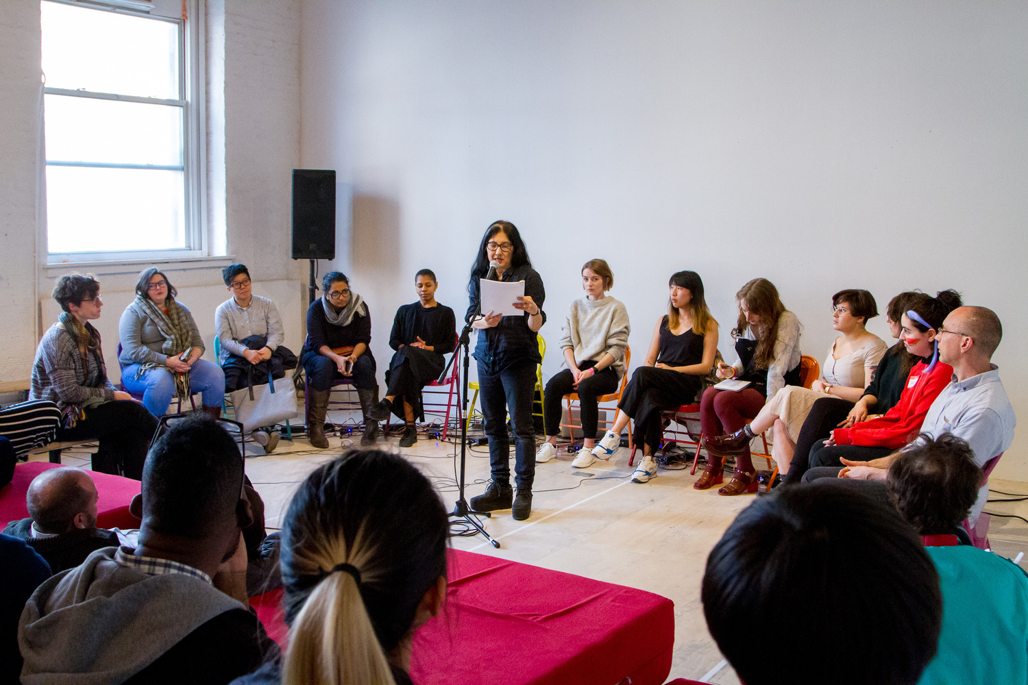 Vaginated Chairs on April 1, 2018, presented at MoMA PS1 as part of VW Sunday Sessions 2017-2018. Photo by Derek Schultz.