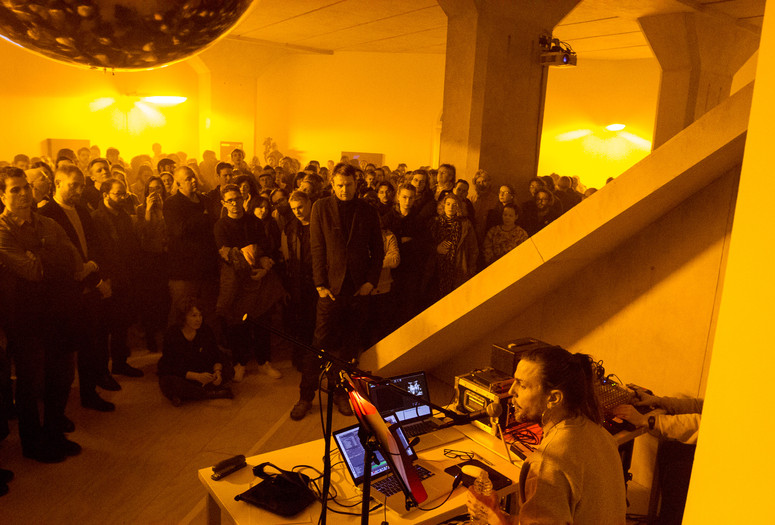 New Lecture-Performance by Mark Leckey March 5, 2017. Presented at MoMA PS1 as part of VW Sunday Sessions 2016-2017. Photograph: Derek Schultz.